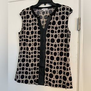 Calvin Klein black and cream tank top